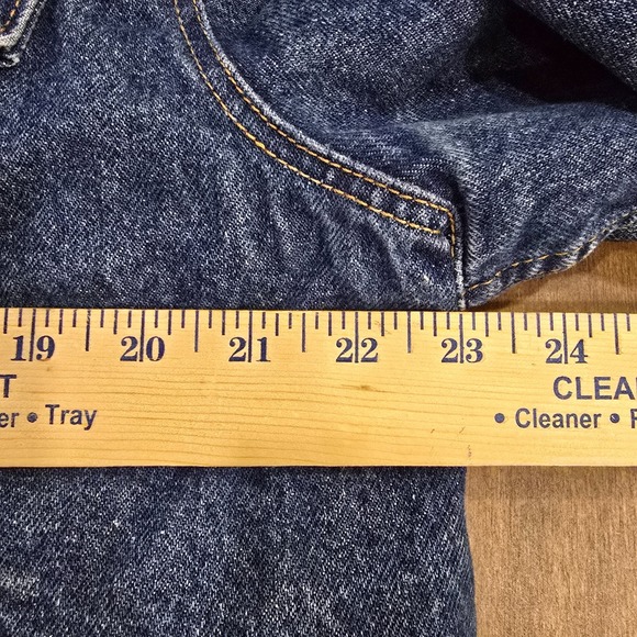 VTG 80s LEVI'S 71411 0816 Buffalo Plaid Lined Denim 48L Trucker Jacket USA - Picture 12 of 16